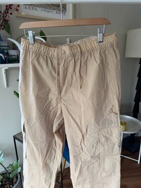 Jordan Tan Nylon Cargo Pants with Jumpman Logo